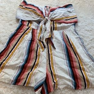 BAILEY BLUE STRAPLESS ROMPER